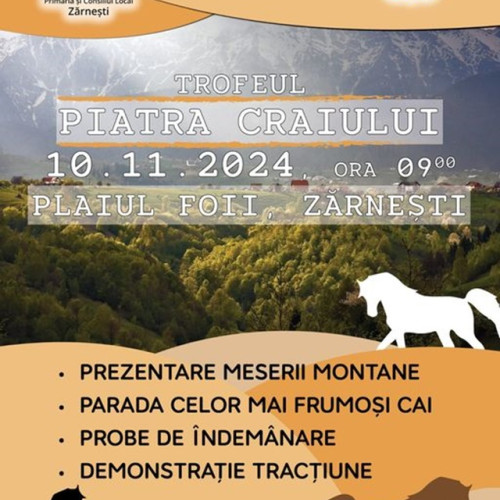 Primăria Orașului Zărnești organizează Trofeul "Piatra Craiului" pe 10 noiembrie 2024