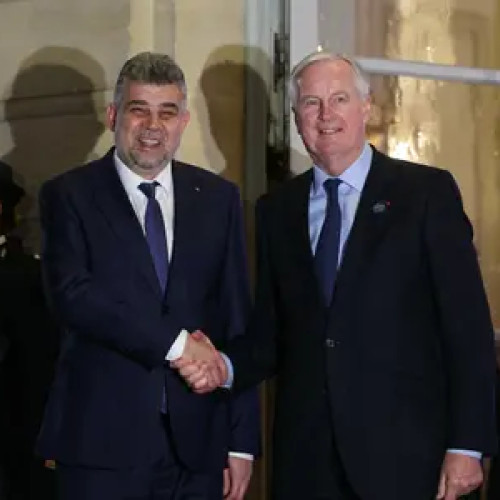 Întrevedere oficială între premierul Marcel Ciolacu și omologul său francez Michel Barnier