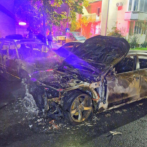 Incendiu devastator în parcarea din Arad