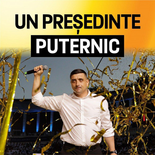 George Simion, liderul AUR, la un eveniment organizat de Trump