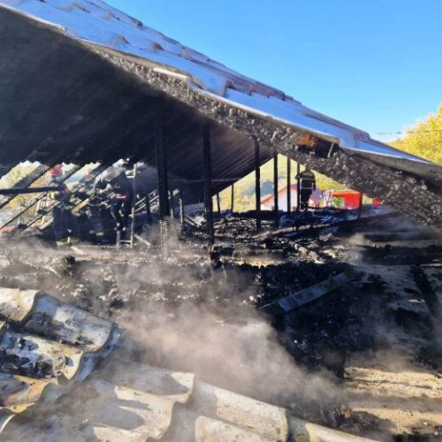 Incendiu la o gospodărie din Paunești, patru persoane asistate medical