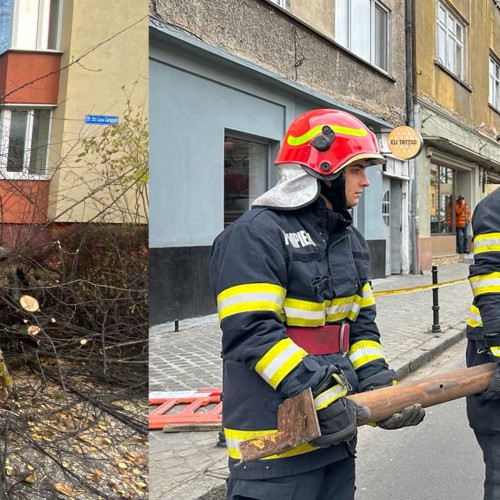 Incendiu la un apartament la etajul 4 în Brașov