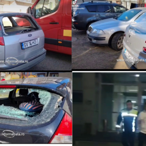 Trei tineri reținuți după vandalizarea a 50 de mașini în Suceava