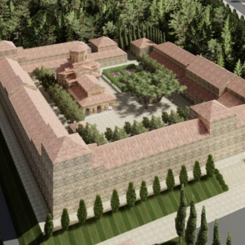 Slujba punerii pietrei de temelie pentru biserica Schitului „Izvorul Tămăduirii” din Frumușeni