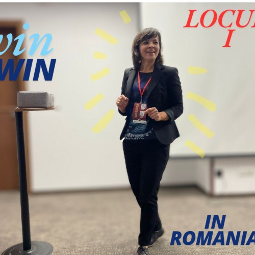 Alexandra Butnaru, câștigătoare în cadrul concursului Toastmasters din București