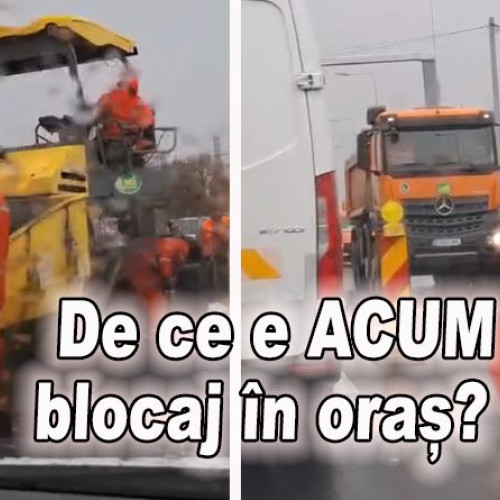 Blocaje de trafic în Buzău din cauza lucrărilor de asfaltare