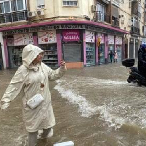 Evacuări în Malaga din cauza ploilor extreme și a inundațiilor