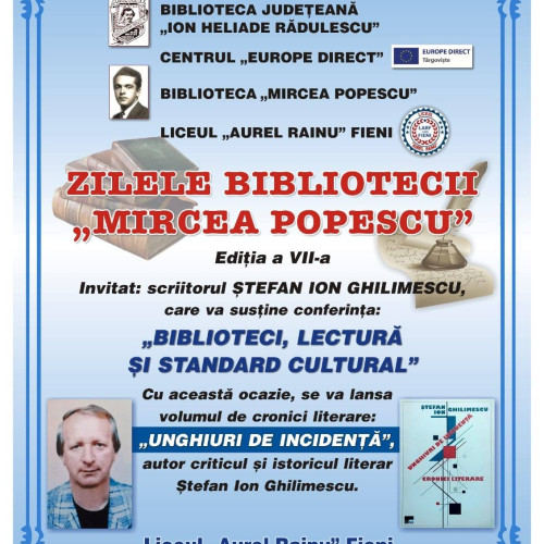 Zile festive la Biblioteca Orășenească "Mircea Popescu" din Fieni