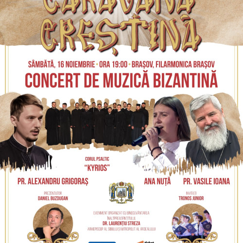 Muzica bizantină, sărbătorită la Brașov pe 16 noiembrie 2024