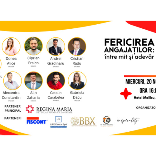 Conferință despre fericirea la locul de muncă, organizată la Constanța