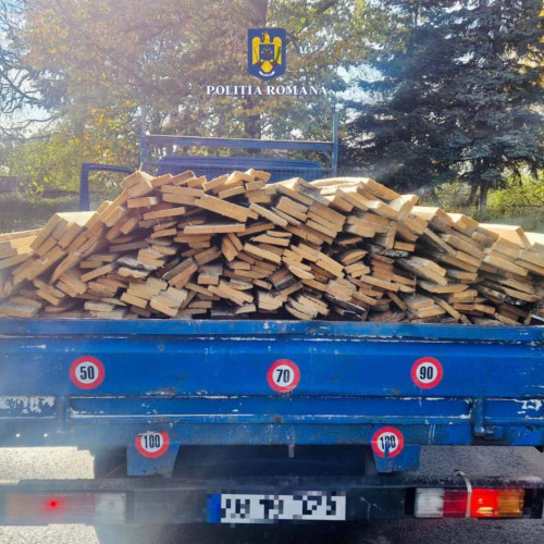 Poliția Dâmbovițeană a confiscat peste 7 mc de material lemnos