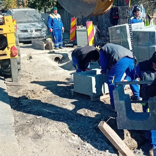 Locuitorii de pe strada Morii din Fetesti beneficiază de un nou sistem de preluare a apelor pluviale