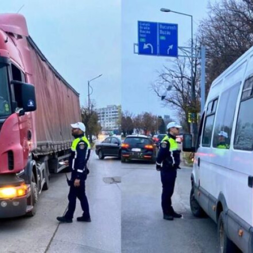 Acțiune națională a poliției rutiere privind transportul de persoane și marfă