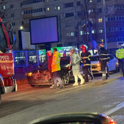 Accident rutier în sensul giratoriu de la "Economic" în Bacău