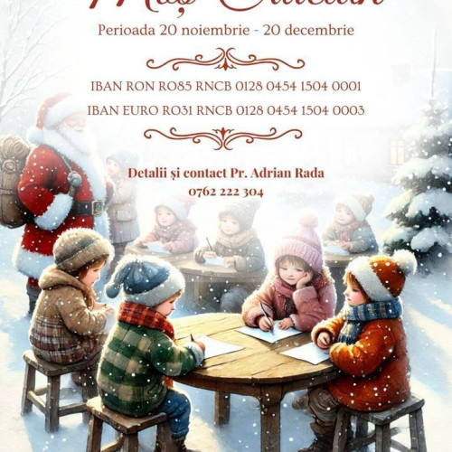 Proiect caritabil de Crăciun pentru copii din Dâmbovița