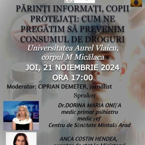 Conferință dedicată prevenției consumului de droguri la Arad