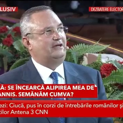 Nicolae Ciucă, președintele PNL, cântă alături de Dinu Iancu Salajanu la o dezbatere electorală