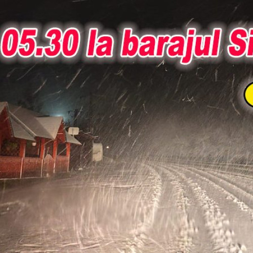 Ninsoare de iarnă în Buzău, drumurile acoperite de zăpadă