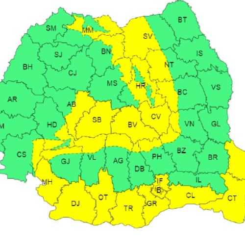 Atenționări meteo severe în Moldova și în toată țara