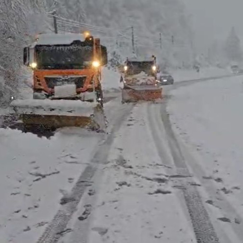 Trafic greu pe drumurile naționale din centrul țării din cauza zăpezii