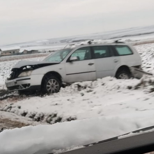 Accident pe fondul zăpezii în județul Botoșani