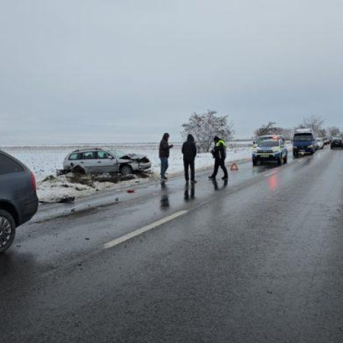 Prima zăpadă din sezon aduce accidente rutiere la Botoșani