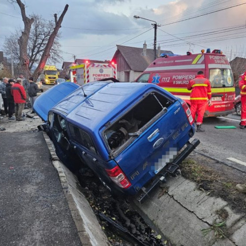 Accident rutier în Sighetu Marmației: Pompierii au intervenit rapid