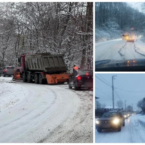 Vremea dificila afectează șoferii din Cluj