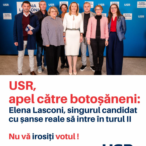 Uniunea Salvați România sprijină candidatura Elenei Lasconi în perspectiva alegerilor prezidențiale