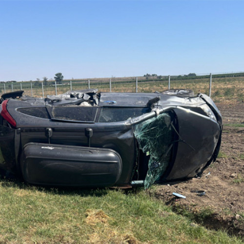 Accident pe DJ 223: O persoană rănită, dar a refuzat transportul la spital