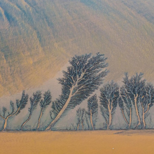 Peisaj natural impresionant pe râul Qiantang din China