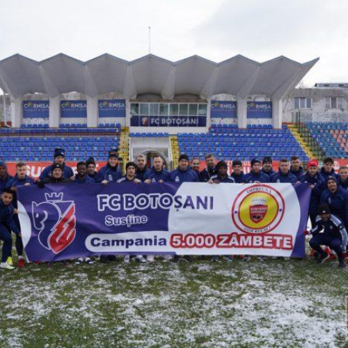 FC Botoșani promovează campania „5000 de zâmbete” la Derby-ul Moldovei