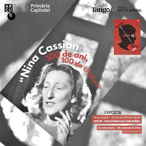 Expoziția „Nina Cassian - 100 de ani, 100 de chipuri” deschisă la ARCUB