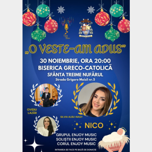 Asociația Enjoy Music aduce colinde pentru sărbători