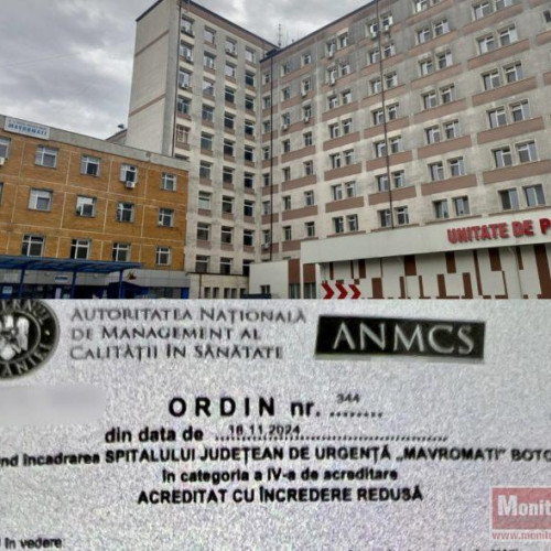 Spitalul Județean de Urgență Mavromati din Botoșani în criză: acreditare de grad IV