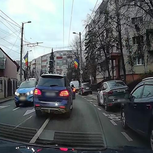 Incident rutier în Cluj: Un șofer a încălcat regulile de circulație