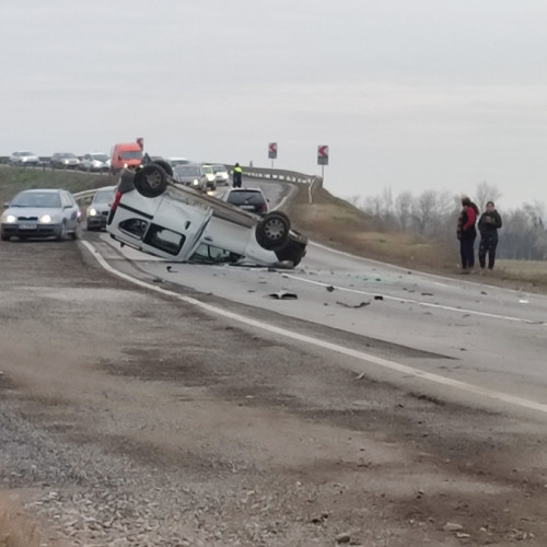 Accident rutier pe DN 25 la intrarea în comuna Branistea