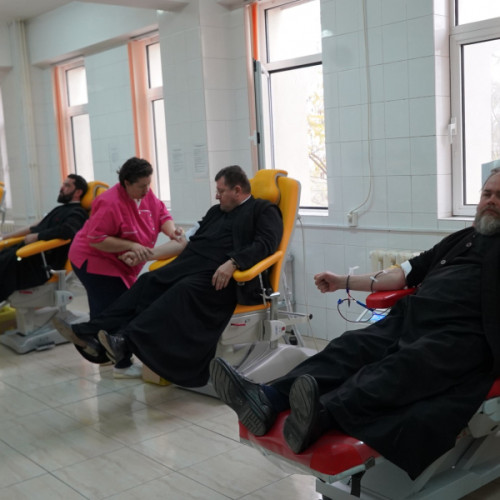Donare de sânge la Seminarul Teologic Ortodox "Sf. Andrei" din Galați