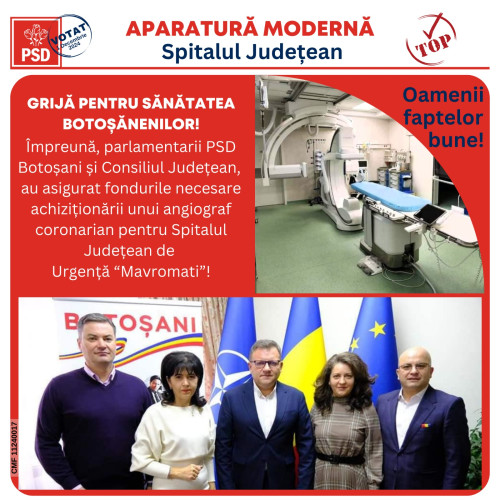 Botoșani: Investiții semnificative în aparatură medicală la Spitalul Județean