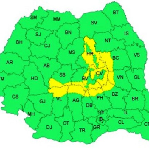 Cod galben de ninsoare în zonele montane din Vrancea și alte județe