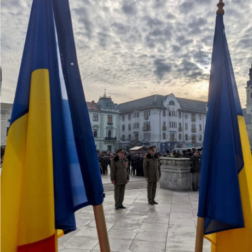 Ceremonie militară de Ziua Națională a României la Oradea