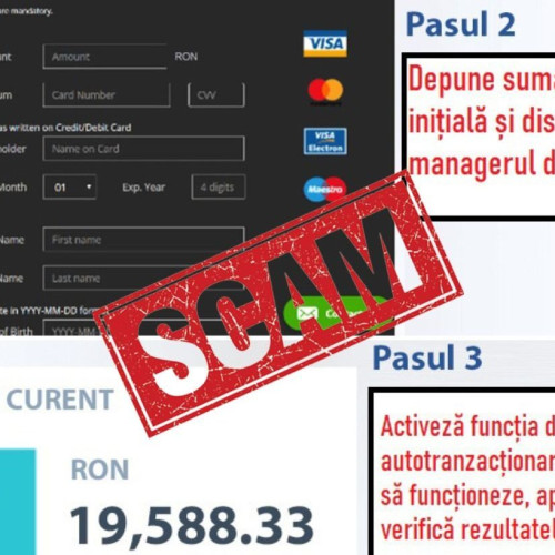 Mii de înșelăciuni prin metoda "investiții în acțiuni"