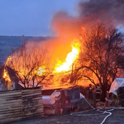 Incendiu devastator într-o familie din Pomarla