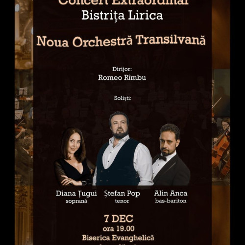Concertul din ciclul "Bistrita Lirica" – Intrare liberă pe 7 decembrie