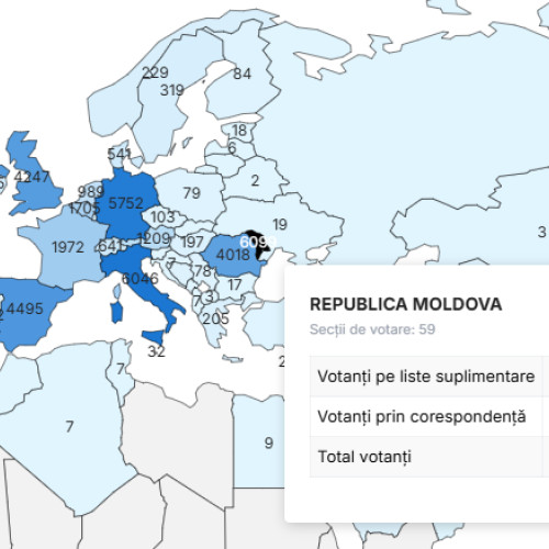 Aproape 23.000 de votanți au participat la alegerile parlamentare până la prânz