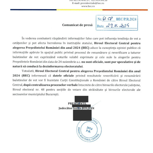 Renumararea buletinelor de vot în județul Neamț s-a încheiat după 31 de ore de muncă