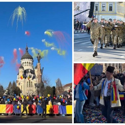 Mii de clujeni au celebrat Ziua Națională în Piața Avram Iancu