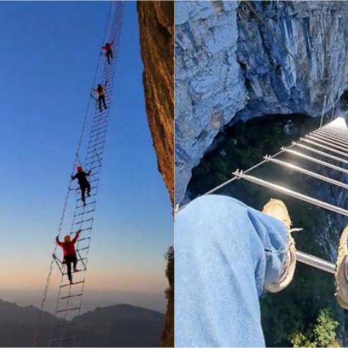 China își înalță turiștii pe &quot;Scara cerului&quot;