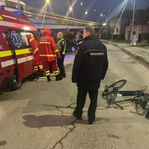 Jandarmii gorjeni intervin rapid după un accident de bicicletă în Târgu-Jiu