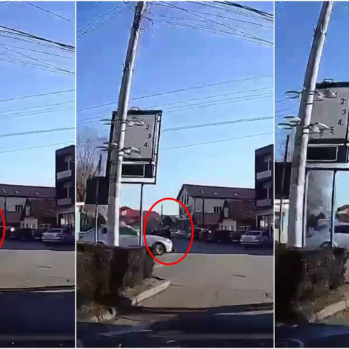 Accident rutier în Aiud: pieton lovit de un autoturism
